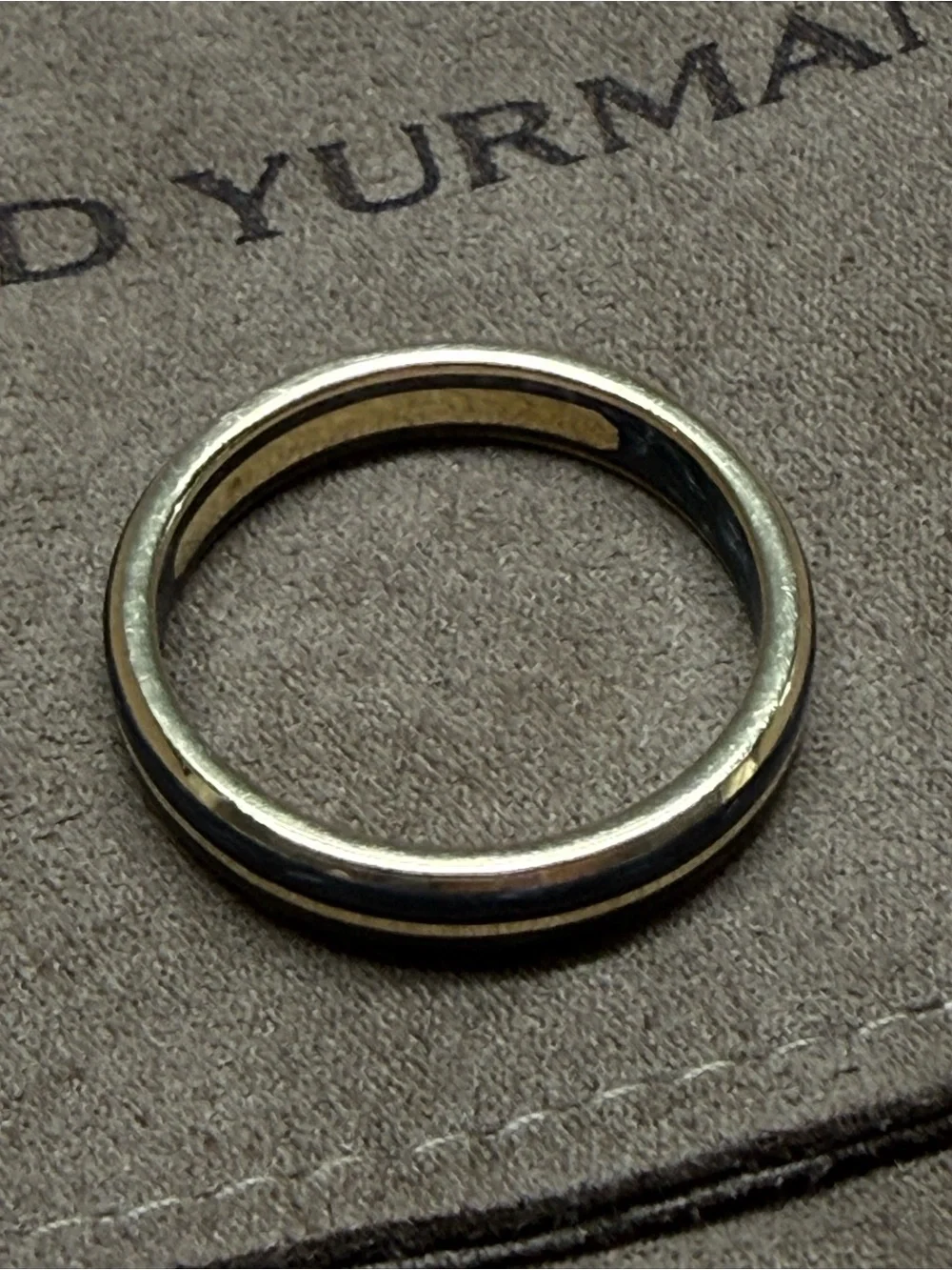 Forged Carbon Band 18k Gold Ring Size 11